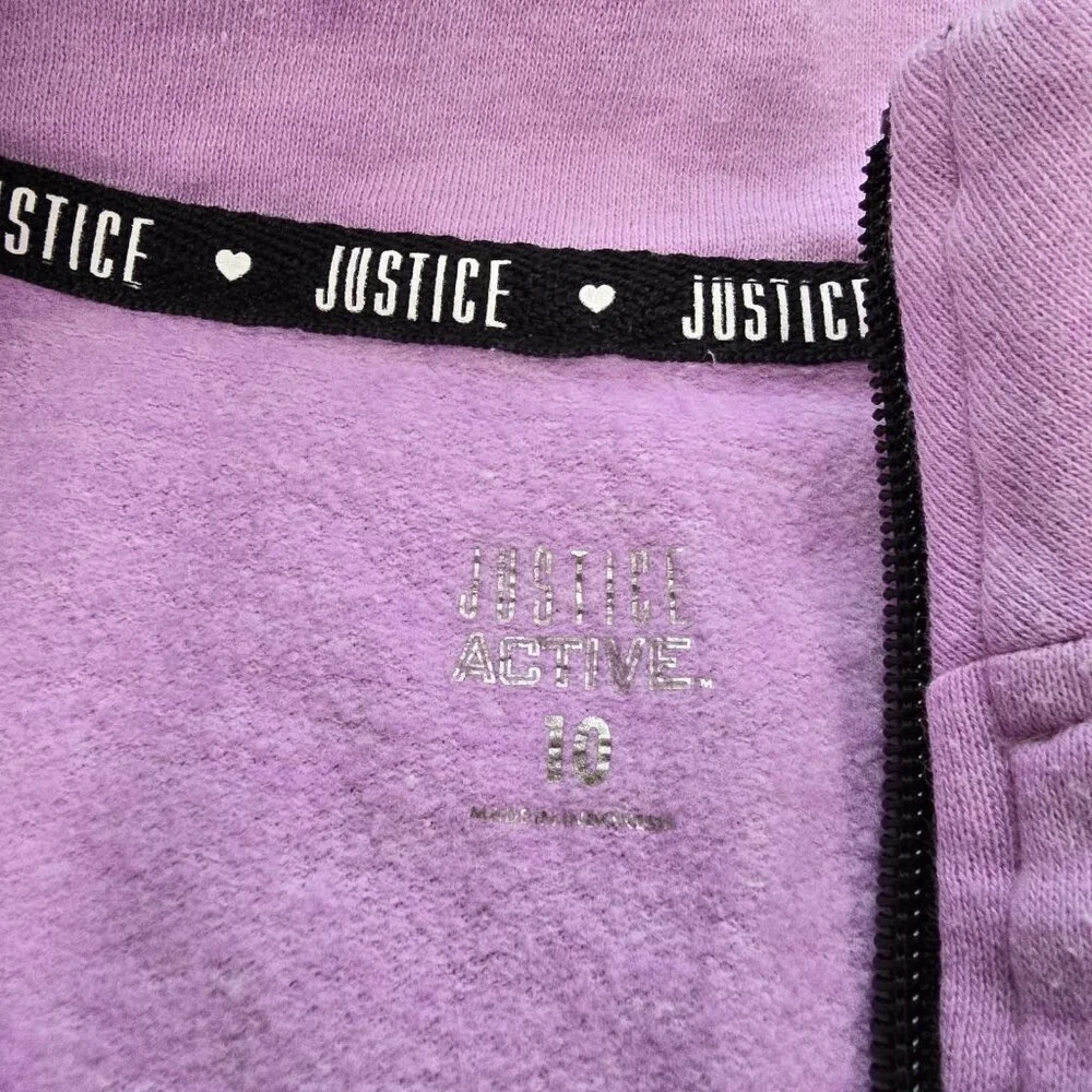 Justice Shirt Bundle Lot Of 3 Lightweight Hooded Tops Pullover Gymnast Size 10